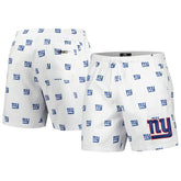 New York Giants Pro Standard Allover Print Mini Logo Shorts - White discount