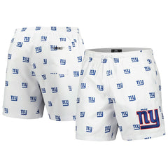 New York Giants Pro Standard Allover Print Mini Logo Shorts - White discount