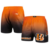 Cincinnati Bengals Pro Standard Ombre Mesh Shorts - Black/Orange discount