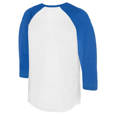 Kansas City Royals Tiny Turnip Women's Blooming Baseballs 3/4-Sleeve Raglan T-Shirt White/Royal