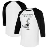 Colorado Rockies Tiny Turnip Women's Bronto 3/4-Sleeve Raglan T-Shirt White/Black