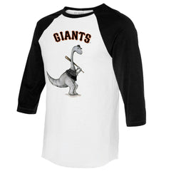San Francisco Giants Tiny Turnip Women's Bronto 3/4-Sleeve Raglan T-Shirt White/Black