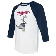 Washington Nationals Tiny Turnip Women's Bronto 3/4-Sleeve Raglan T-Shirt White/Navy