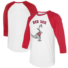 Boston Red Sox Tiny Turnip Women's Bronto 3/4-Sleeve Raglan T-Shirt White/Red