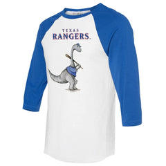 Texas Rangers Tiny Turnip Women's Bronto 3/4-Sleeve Raglan T-Shirt White/Royal