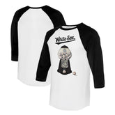 Chicago White Sox Tiny Turnip Women's Gumball Machine 3/4-Sleeve Raglan T-Shirt White/Black