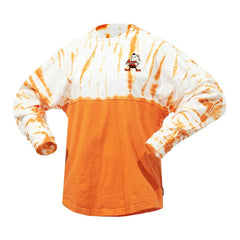 Cleveland Browns Women's Vintage Bamboo Spirit Jersey Long Sleeve T-Shirt - Orange cheap