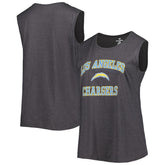Los Angeles Chargers Women's Plus Size Tank Top - Heather Charcoal outlet