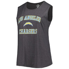 Los Angeles Chargers Women's Plus Size Tank Top - Heather Charcoal outlet