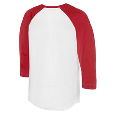 Cincinnati Reds Tiny Turnip Women's Kate 3/4-Sleeve Raglan T-Shirt White/Red
