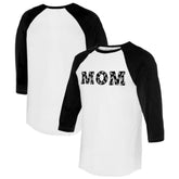 Chicago White Sox Tiny Turnip Women's Logo Mom 3/4-Sleeve Raglan T-Shirt White/Black