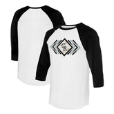 Colorado Rockies Tiny Turnip Women's Prism Arrows 3/4-Sleeve Raglan T-Shirt White