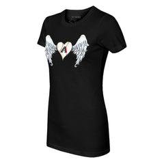 Arizona Diamondbacks Tiny Turnip Women's Angel Wings T-Shirt Black