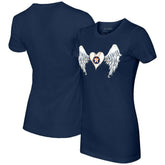 Houston Astros Tiny Turnip Women's Angel Wings T-Shirt Navy
