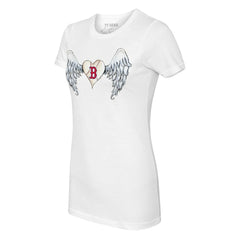 Boston Red Sox Tiny Turnip Women's Angel Wings T-Shirt White