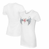 Cincinnati Reds Tiny Turnip Women's Angel Wings T-Shirt White