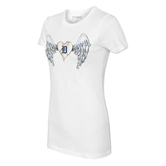 Detroit Tigers Tiny Turnip Women's Angel Wings T-Shirt White