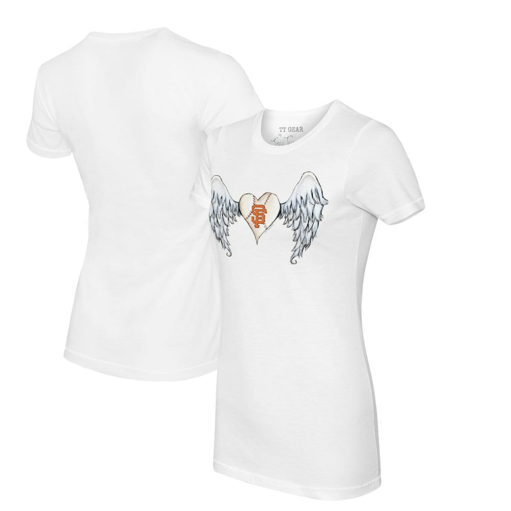 San Francisco Giants Tiny Turnip Women's Angel Wings T-Shirt White