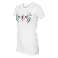 Texas Rangers Tiny Turnip Women's Angel Wings T-Shirt White