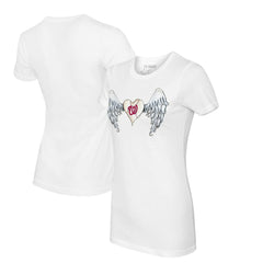 Washington Nationals Tiny Turnip Women's Angel Wings T-Shirt White