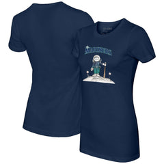 Seattle Mariners Tiny Turnip Women's Astronaut T-Shirt Navy