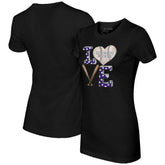 Colorado Rockies Tiny Turnip Women's Baseball Love T-Shirt Black