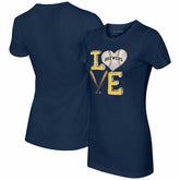 Milwaukee Brewers Tiny Turnip Women's Baseball Love T-Shirt Navy