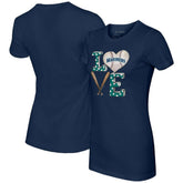 Seattle Mariners Tiny Turnip Women's Baseball Love T-Shirt Navy