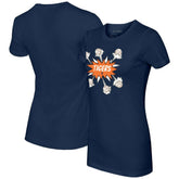 Detroit Tigers Tiny Turnip Women's Baseball Pow T-Shirt Navy