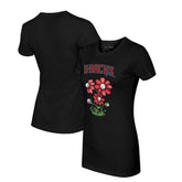 Arizona Diamondbacks Tiny Turnip Women's Blooming Baseballs T-Shirt Black
