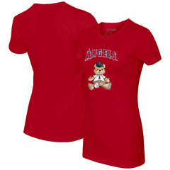 Los Angeles Angels Tiny Turnip Women's Teddy Boy T-Shirt Red