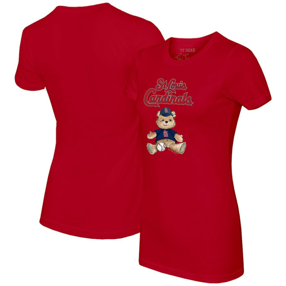 St. Louis Cardinals Tiny Turnip Women's Teddy Boy T-Shirt Red