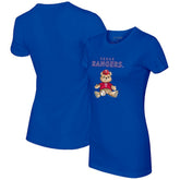 Texas Rangers Tiny Turnip Women's Teddy Boy T-Shirt Royal