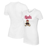 Cincinnati Reds Tiny Turnip Women's Teddy Boy T-Shirt White