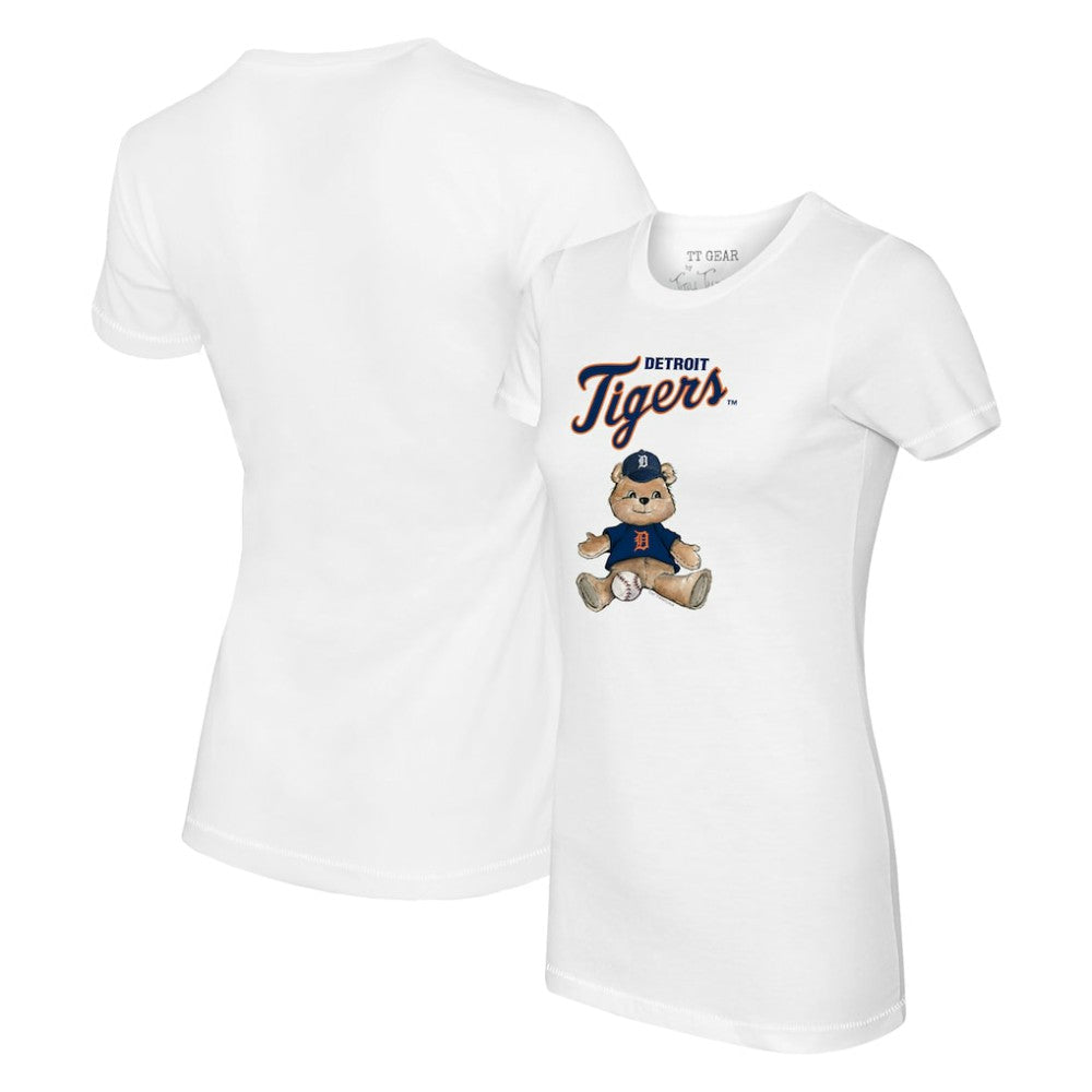 Detroit Tigers Tiny Turnip Women's Teddy Boy T-Shirt White