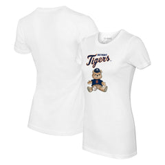 Detroit Tigers Tiny Turnip Women's Teddy Boy T-Shirt White