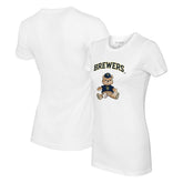 Milwaukee Brewers Tiny Turnip Women's Teddy Boy T-Shirt White