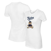 Minnesota Twins Tiny Turnip Women's Teddy Boy T-Shirt White