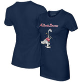 Atlanta Braves Tiny Turnip Women's Bronto T-Shirt Navy