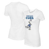 Chicago Cubs Tiny Turnip Women's Bronto T-Shirt White