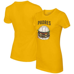 San Diego Padres Tiny Turnip Women's Burger T-Shirt Gold