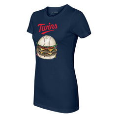 Minnesota Twins Tiny Turnip Women's Burger T-Shirt Navy