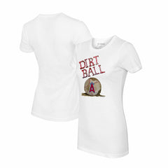 Los Angeles Angels Tiny Turnip Women's Dirt Ball T-Shirt White