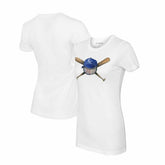 Kansas City Royals Tiny Turnip Women's Hat Crossbats T-Shirt White