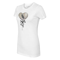 Chicago White Sox Tiny Turnip Women's Heart Lolly T-Shirt White