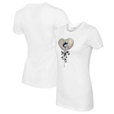 Miami Marlins Tiny Turnip Women's Heart Lolly T-Shirt White