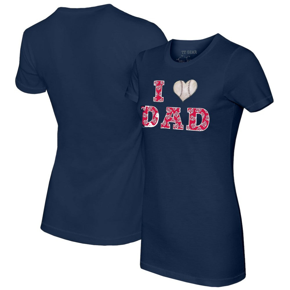Washington Nationals Tiny Turnip Women's I Love Dad T-Shirt Navy