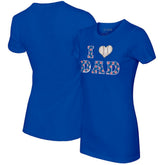 Chicago Cubs Tiny Turnip Women's I Love Dad T-Shirt Royal