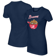 Atlanta Braves Tiny Turnip Women's Nacho Helmet T-Shirt Navy