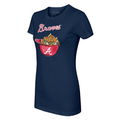 Atlanta Braves Tiny Turnip Women's Nacho Helmet T-Shirt Navy
